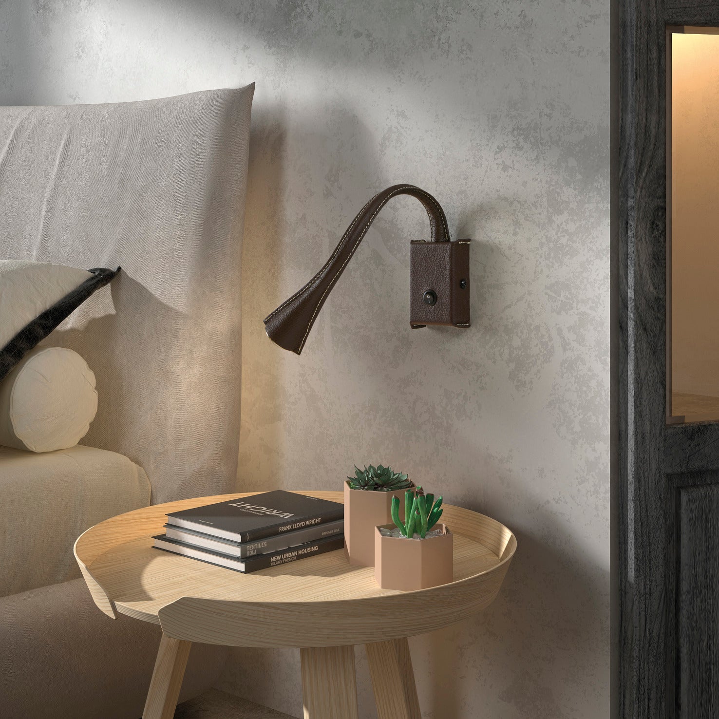 Exo Skin LED nástěnné svítidlo hnědé