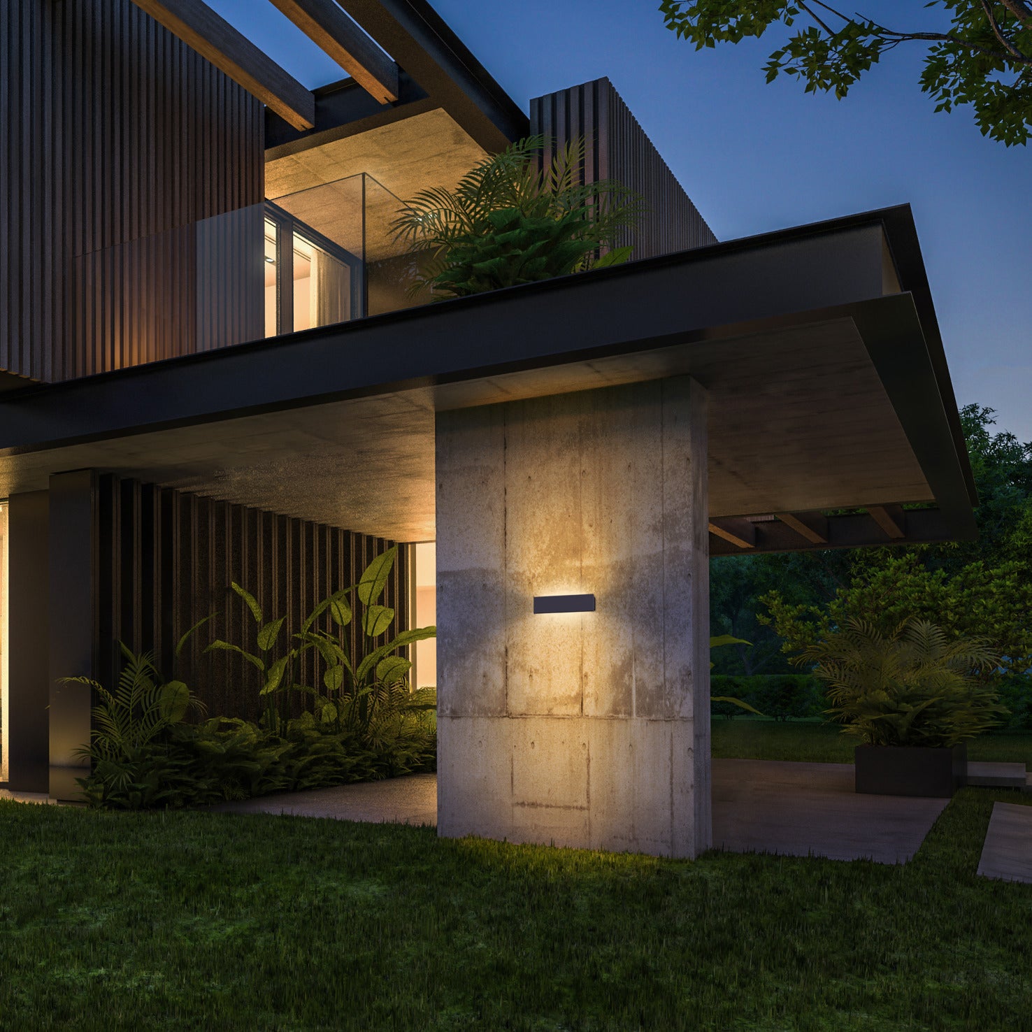 Cristher Stone wall LED přisazené svítidlo červené