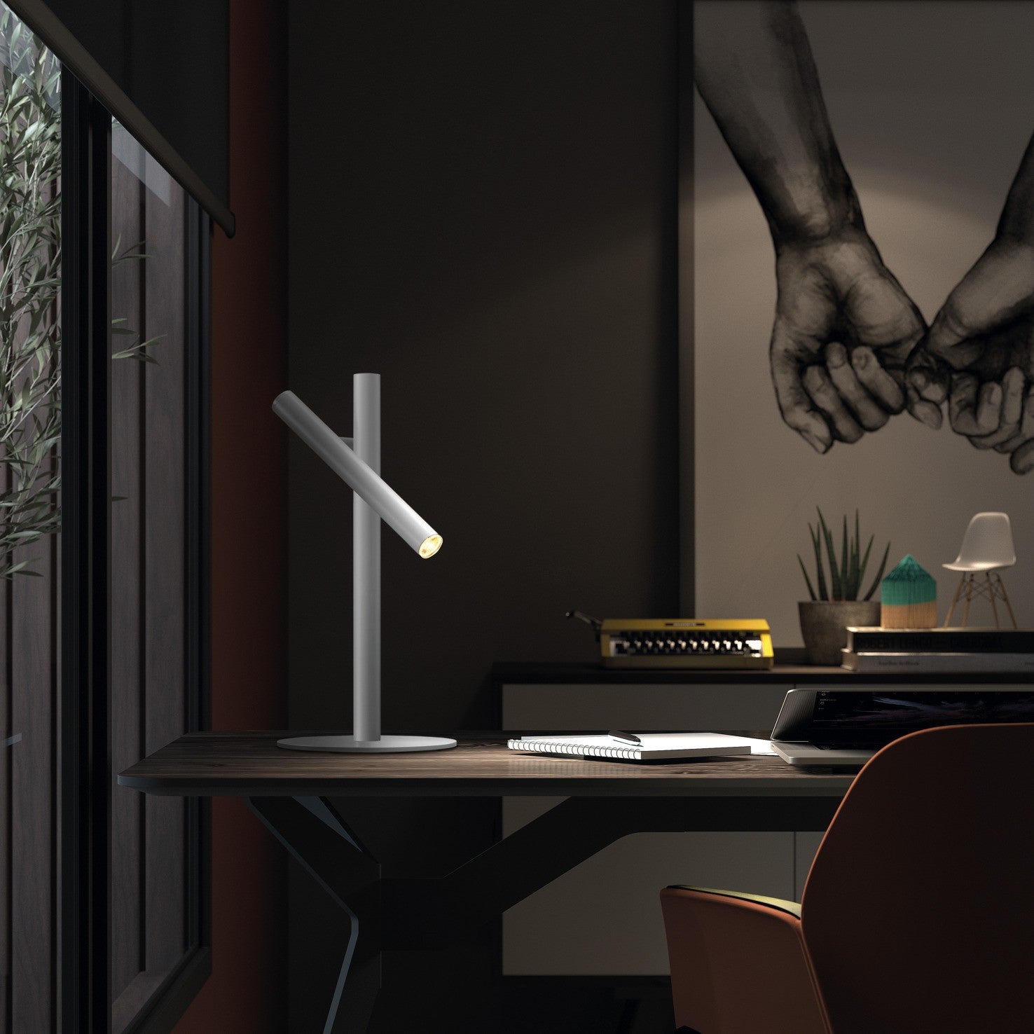 Exo Tania T LED stolní svítidlo měděné