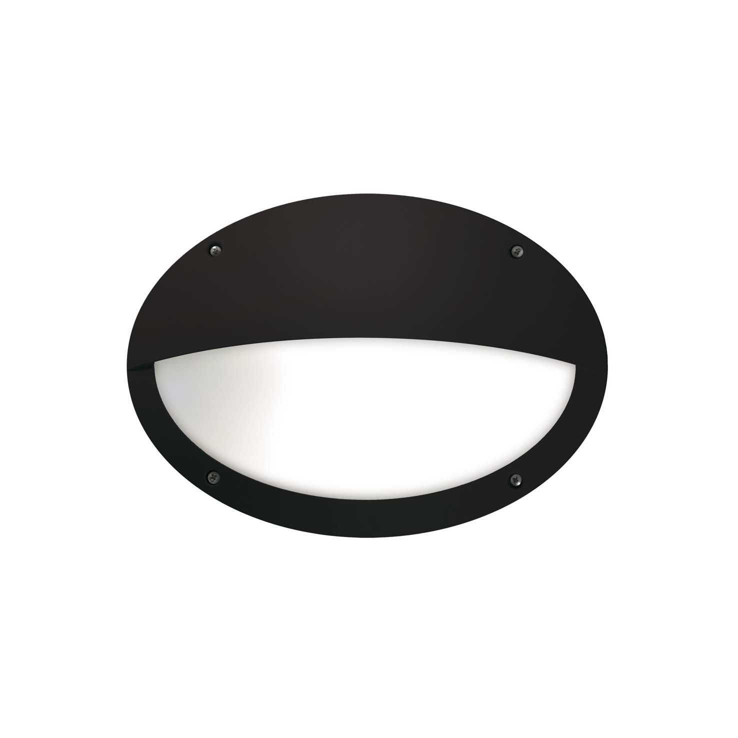 Dopo Teia oval hood E27 přisazené svítidlo černé