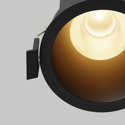 Maytoni Dip LED 50° süllyesztett kör alakú lámpa, fekete