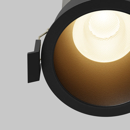 Maytoni Dip LED 50° süllyesztett kör alakú lámpa, fekete