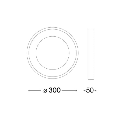 Ideal lux Planet LED přisazené kruhové svítidlo