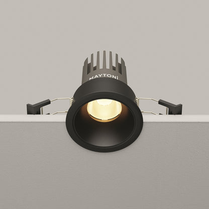 Maytoni Dip LED 50° süllyesztett kör alakú lámpa, fekete