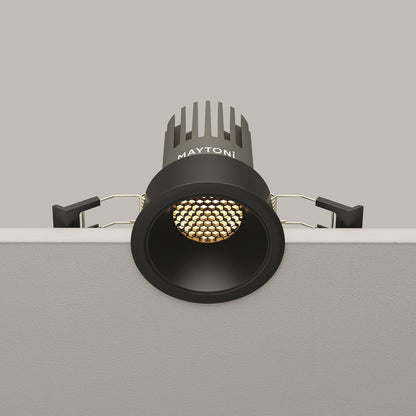 Maytoni Dip LED 50° süllyesztett kör alakú lámpa, fekete