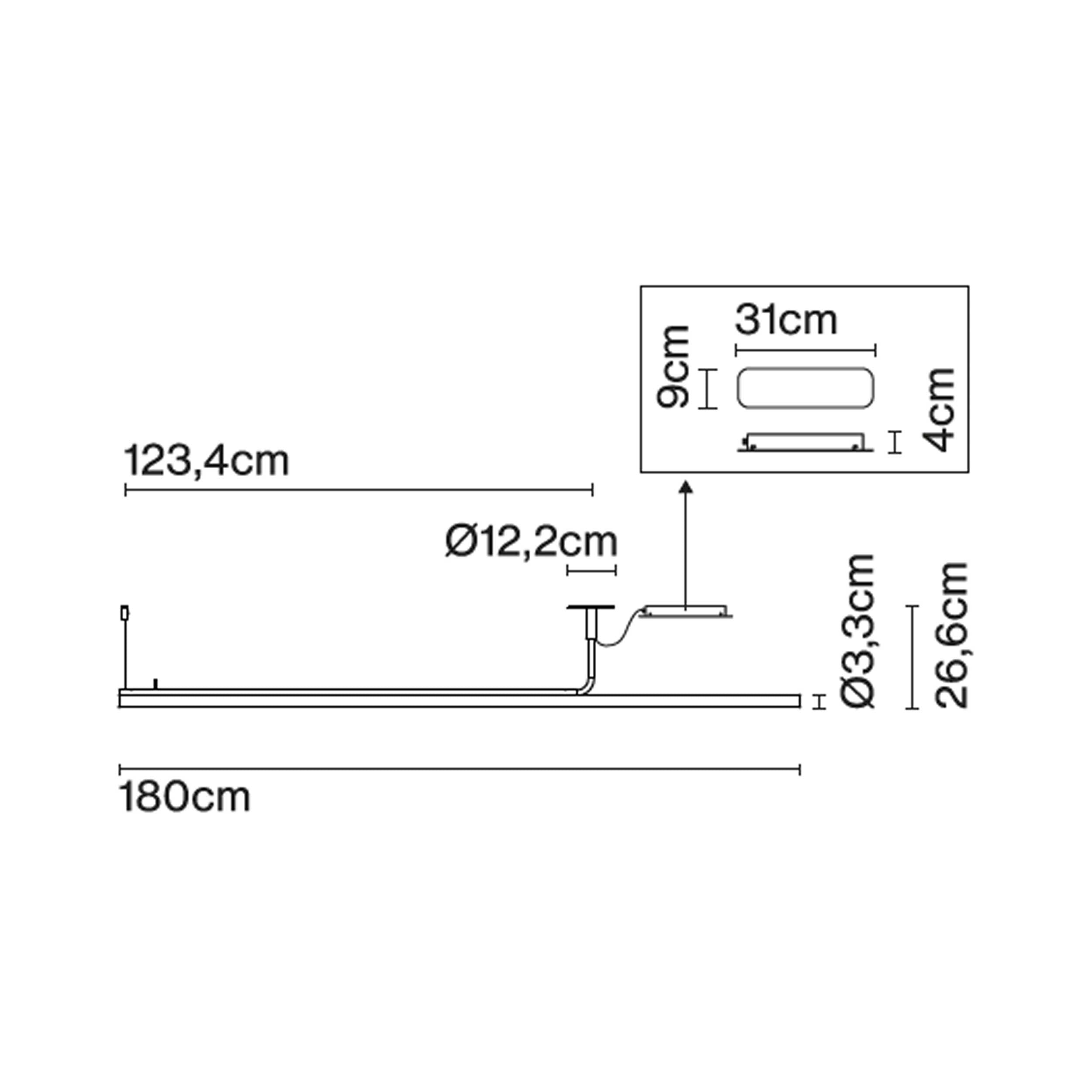 Marset Ambrosia Pro LED 120/180 függesztett lineáris lámpa
