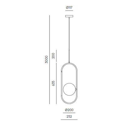 Aromas Abbacus G9 závěsné svítidlo