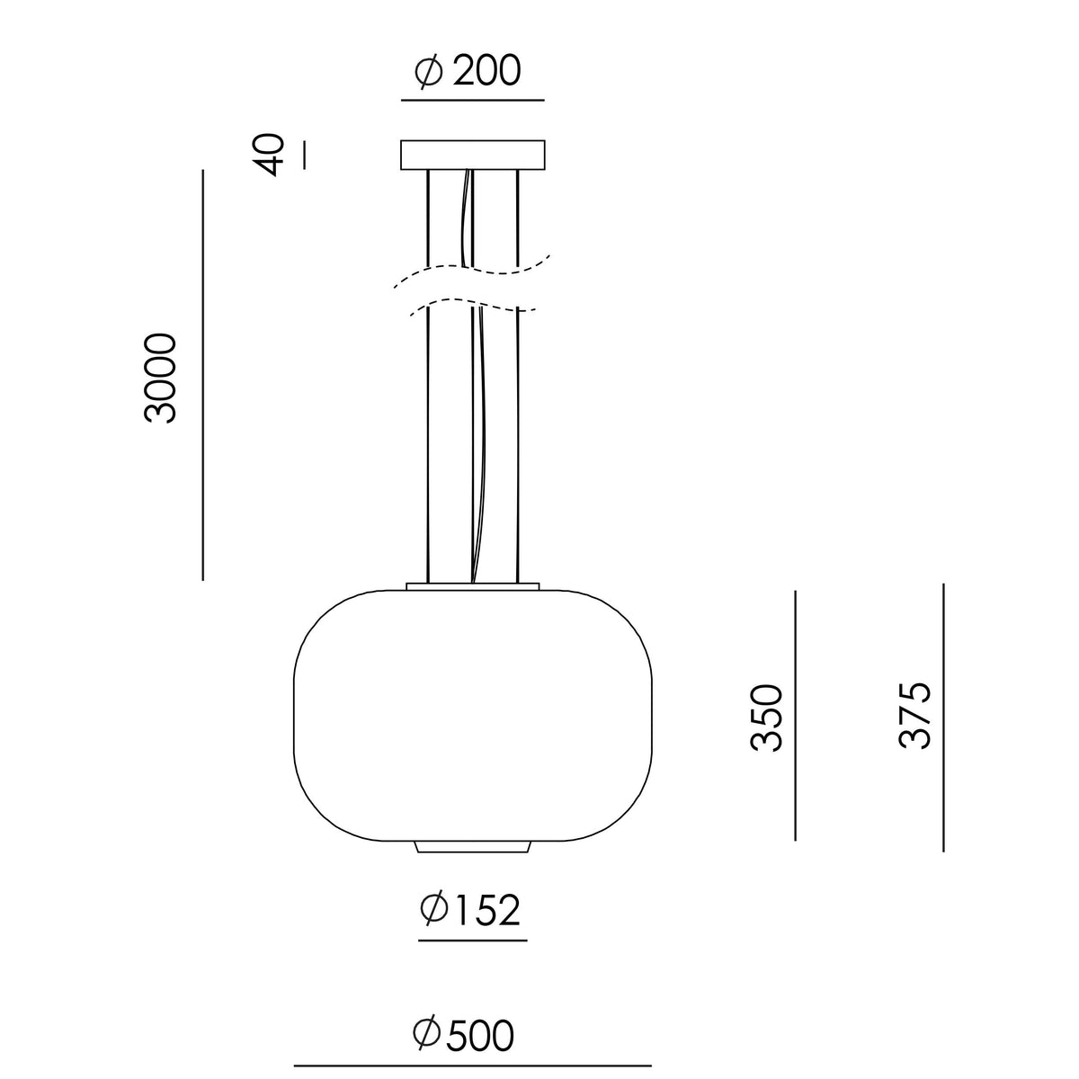Aromas Bygos LED függesztett lámpa