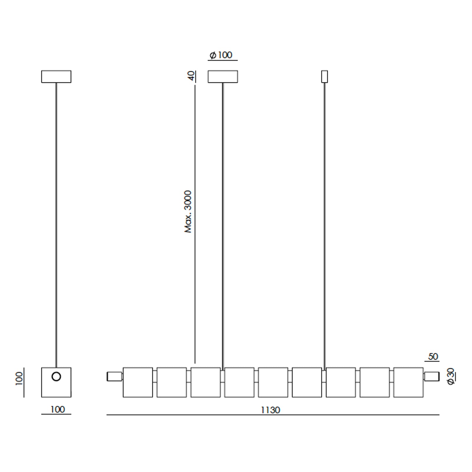 Aromas Cubic L LED-es függő alabástrom csillár