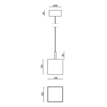 Aromas Cubic G9 závěsné alabastrové svítidlo