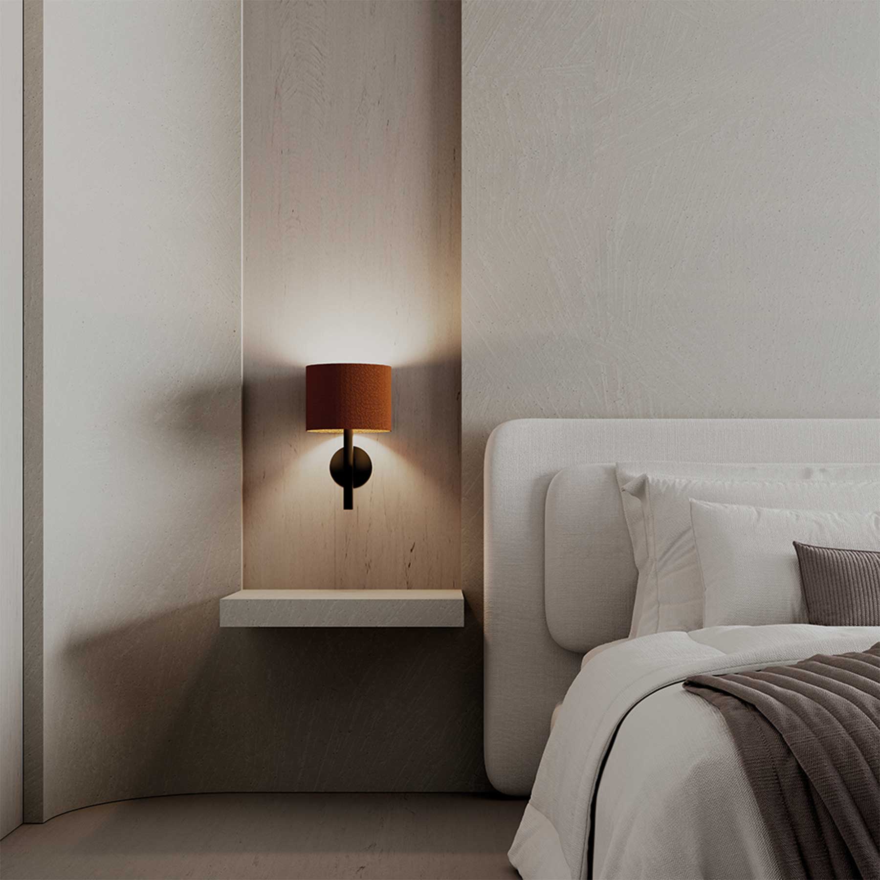 Aromas Rems E27 nástěnné kožené svítidlo