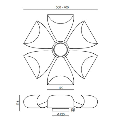 Aromas Rita E27 nástěnné svítidlo