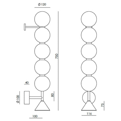 Aromas Soko LED nástěnné svítidlo