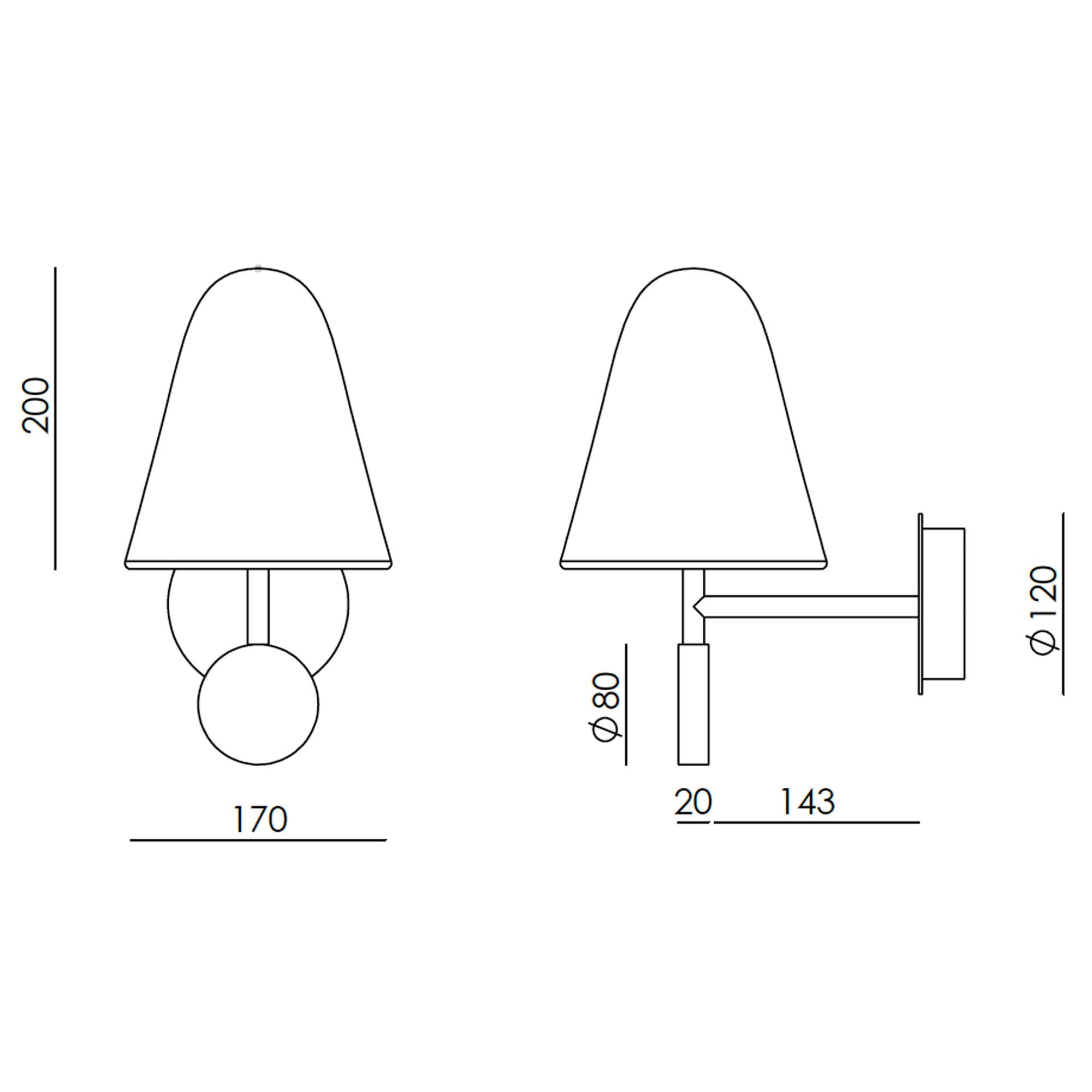Aromas Stor LED nástěnné svítidlo
