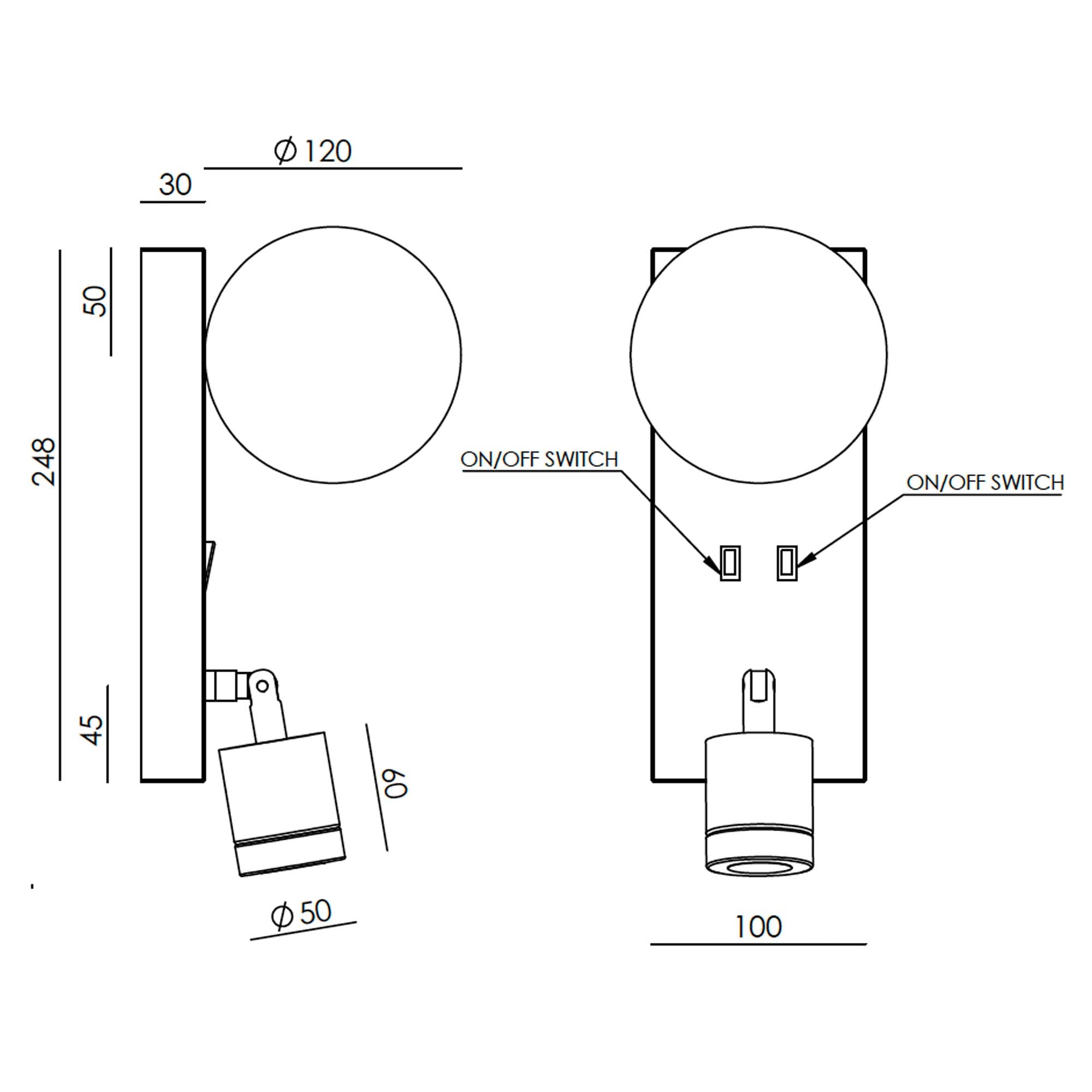 Aromas Tea LED nástěnné svítidlo
