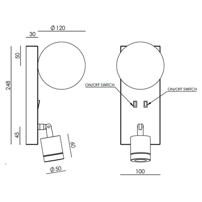 Aromas Tea LED nástěnné svítidlo