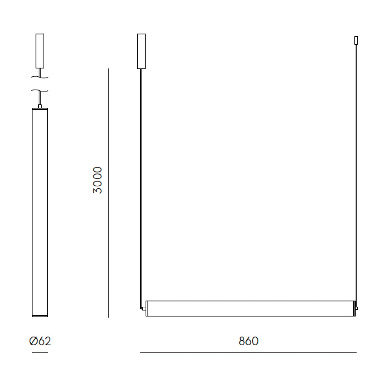 Aromas Tube LED-es függőlámpa
