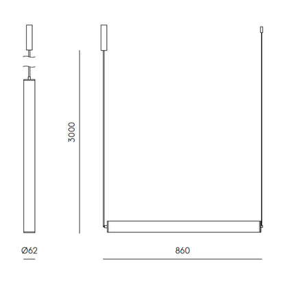 Aromas Tube LED-es függőlámpa