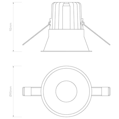 Astro Minima LED kruhové zápustné svítidlo bílé IP65