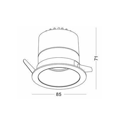 Spotlight LED zápustné kulaté svítidlo Ra90