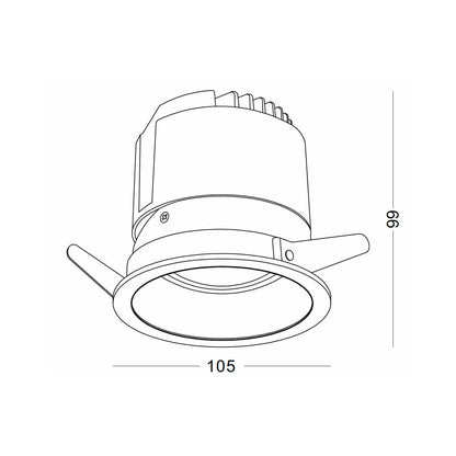 Spotlight LED zápustné kulaté svítidlo Ra90