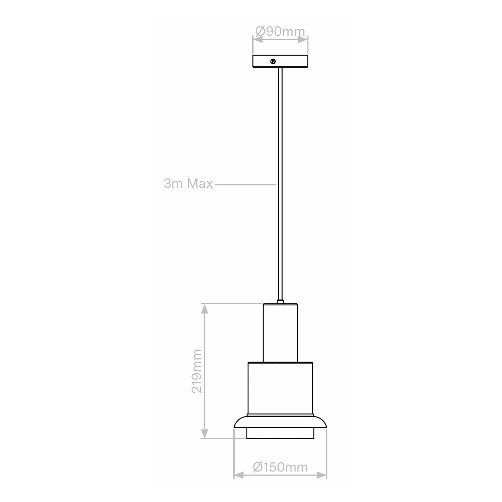 DCW éditions Chaumont S E27 függőlámpa