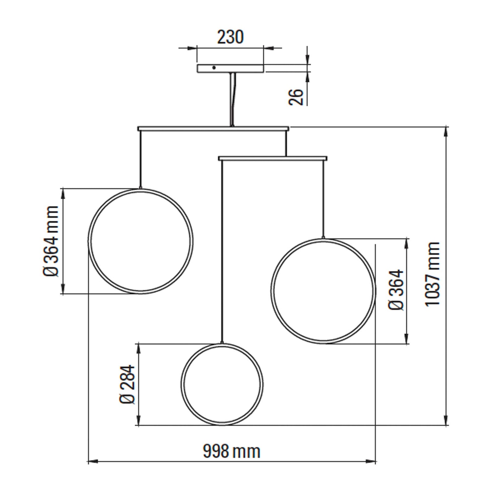 DCW éditions Focus LED függeszték lámpatest