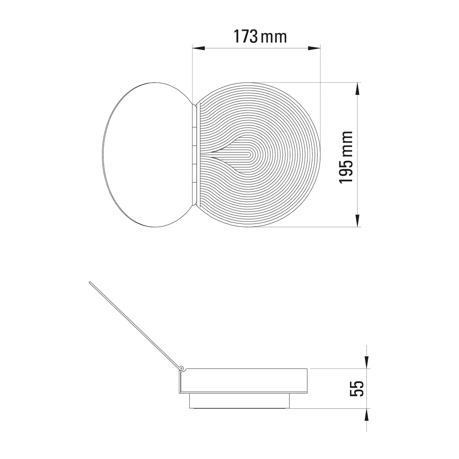 DCW éditions Poudrier LED fali lámpa