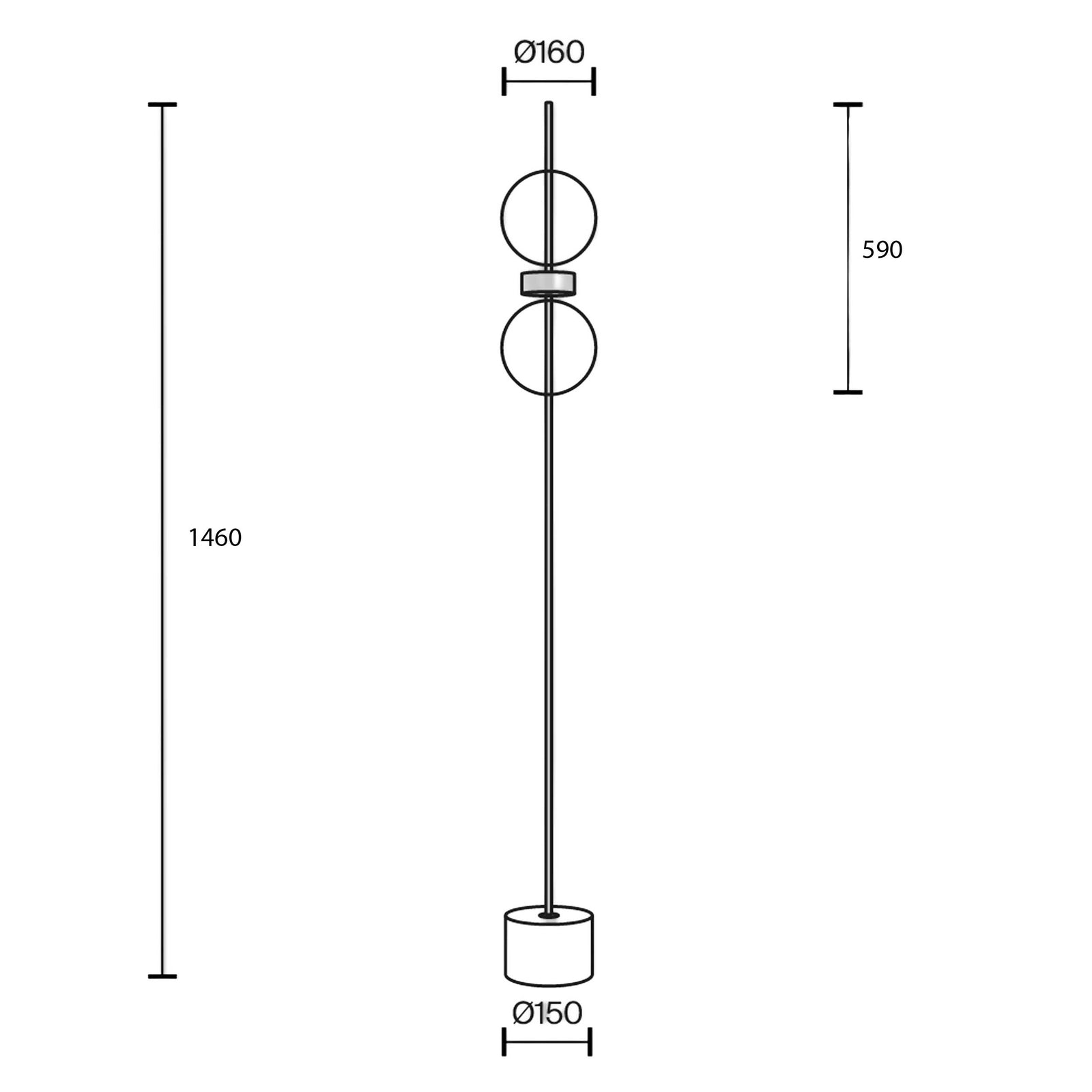 Maytoni Double Moon LED állólámpa