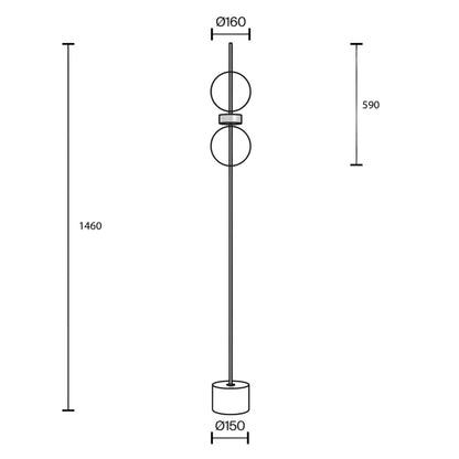 Maytoni Double Moon LED állólámpa