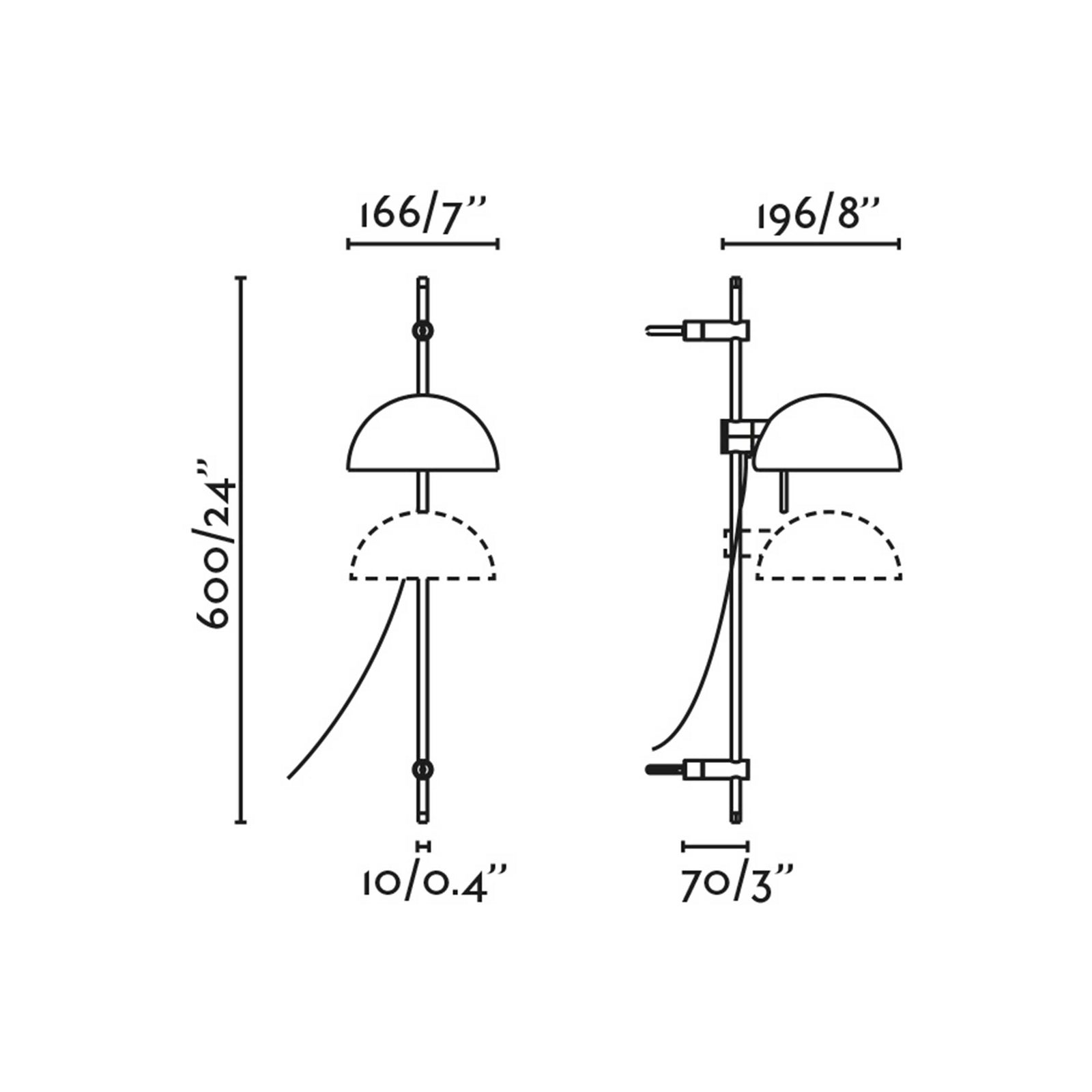 Faro Matilda E14 fali lámpa állítható karral