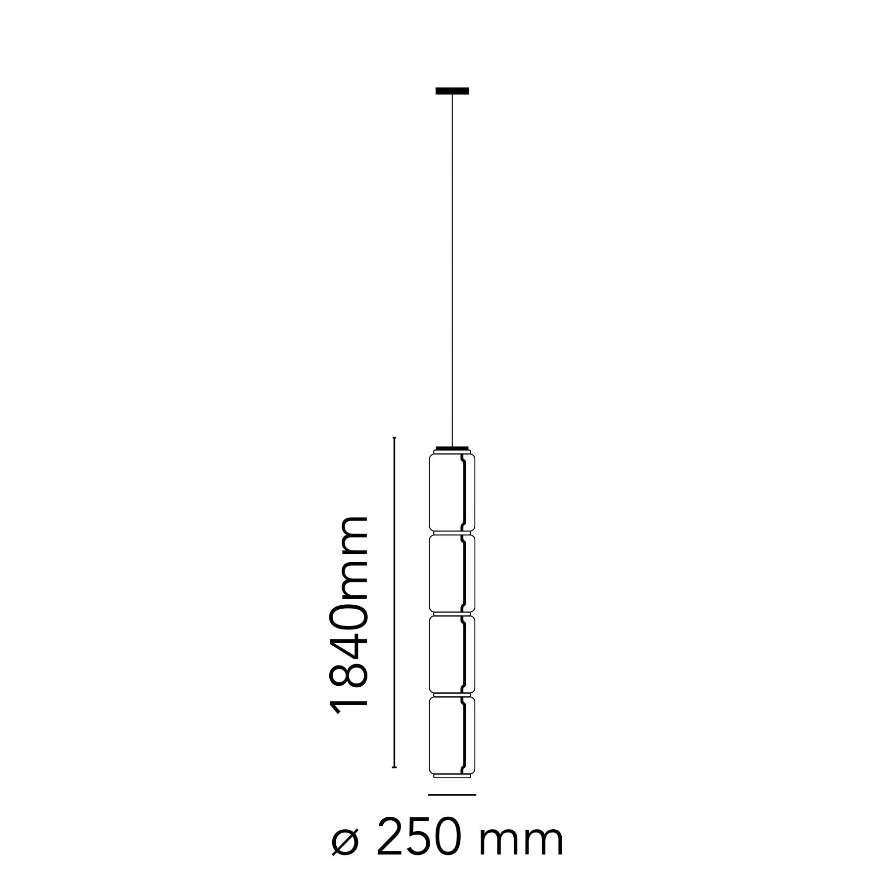 Flos Noctambule LED závěsné skleněné svítidlo
