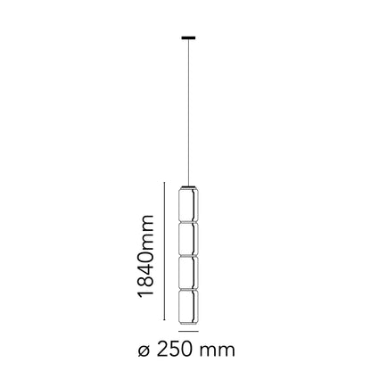 Flos Noctambule LED závěsné skleněné svítidlo