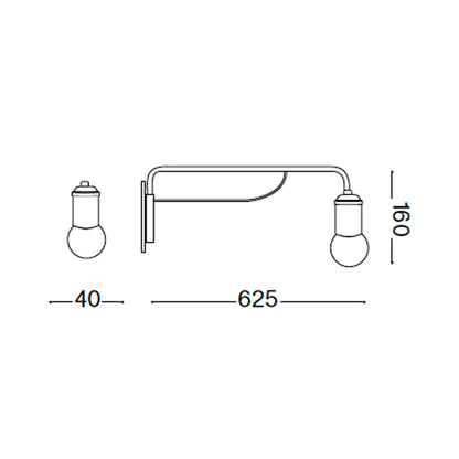 Ideal lux Triumph E27 fali lámpa