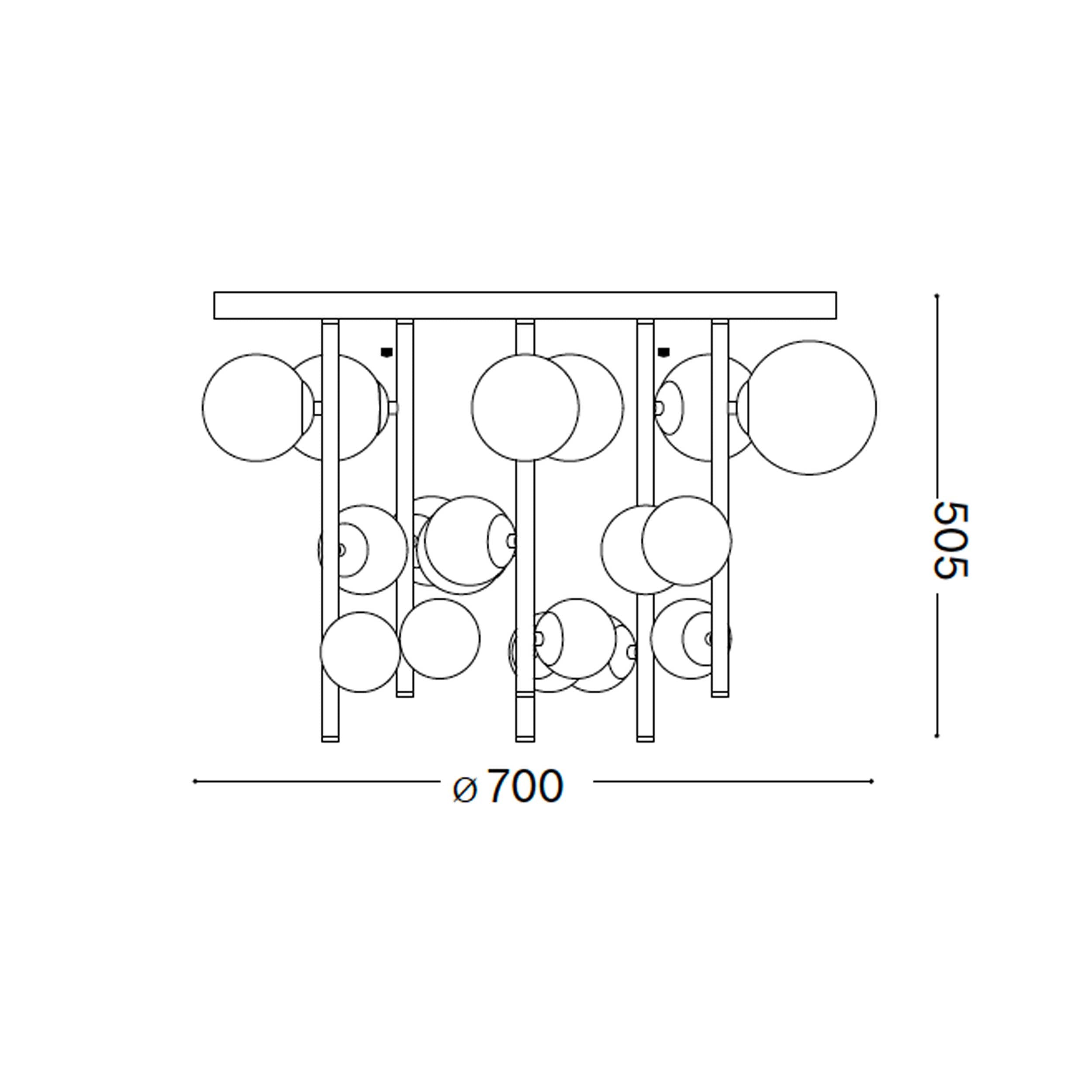 Ideal lux Perlage G9 függő mennyezeti lámpatest