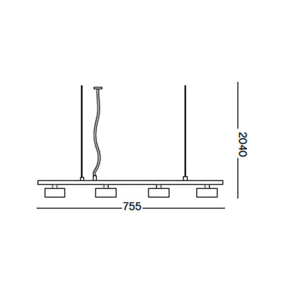 Ideal lux Minor GX53 lineáris függőlámpa