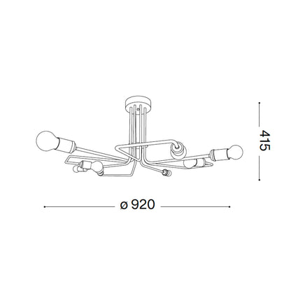 Ideal lux Triumph E27 E27 függő lineáris lámpatest