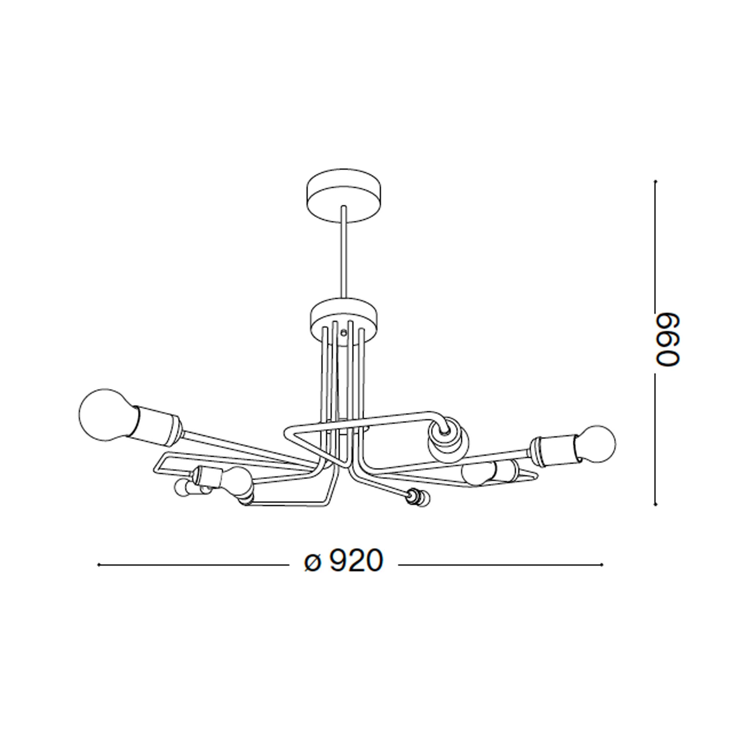 Ideal lux Triumph E27 E27 függő lineáris lámpatest