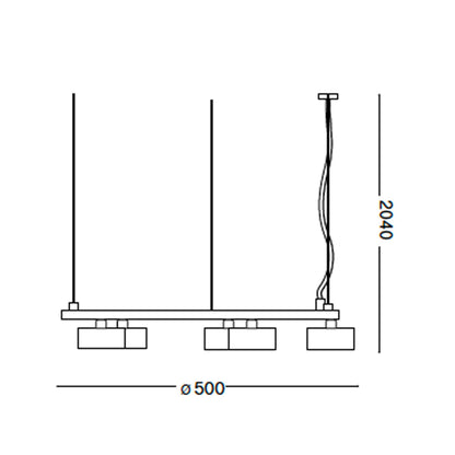 Ideal lux Minor GX53 kerek függőlámpa