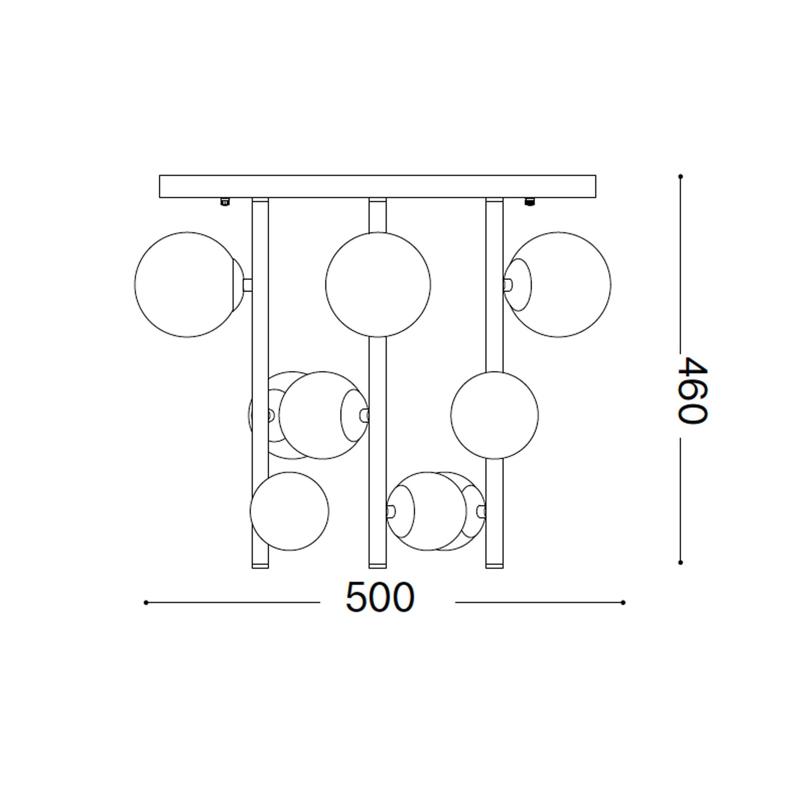Ideal lux Perlage G9 függő mennyezeti lámpatest