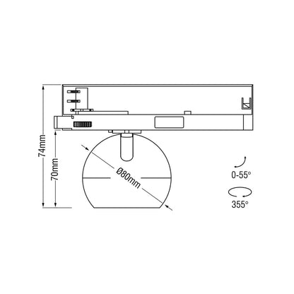 KARIZMA luce Dea Eros TR LED svítidlo pro 3F lištu bílé
