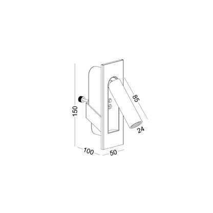 Reading spot LED nástěnné zápustné nábytkové svítidlo