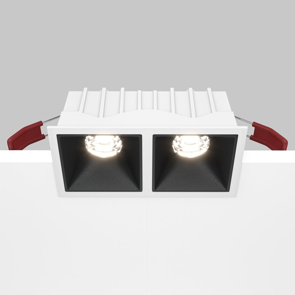 Maytoni Alfa LED 10W 36° süllyesztett négyzet alakú lámpa, fekete