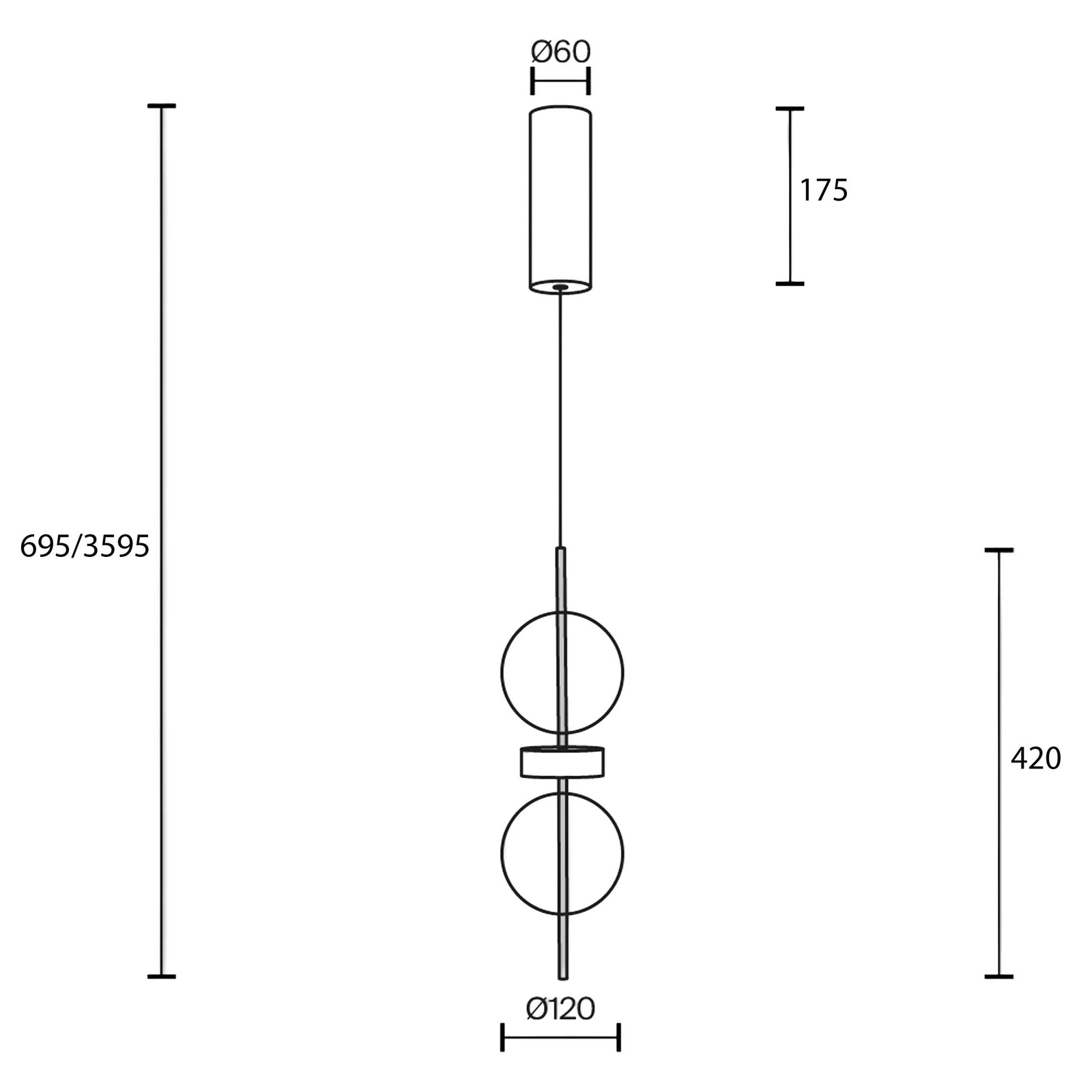 Maytoni Double Moon LED függesztett lámpa