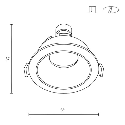 Maytoni downlight Share GU10 süllyesztett kör alakú lámpa