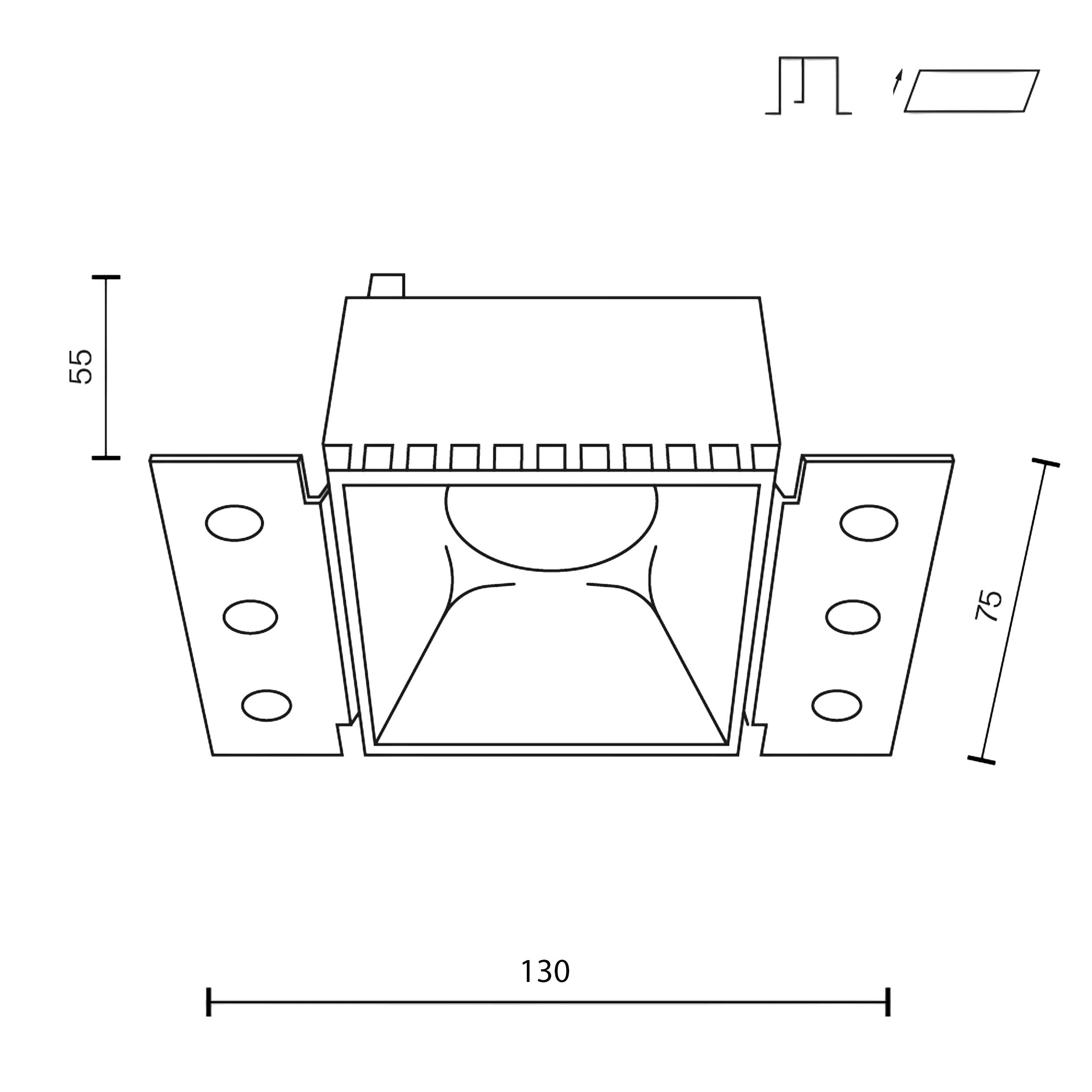 Maytoni downlight Share GU10 süllyesztett négyzet alakú lámpa