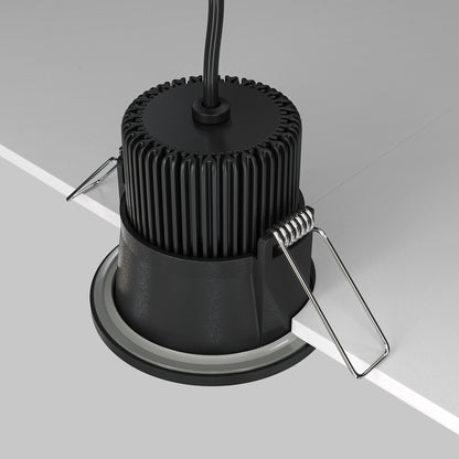 Maytoni Zoom LED 60° süllyesztett kör alakú lámpa, fekete
