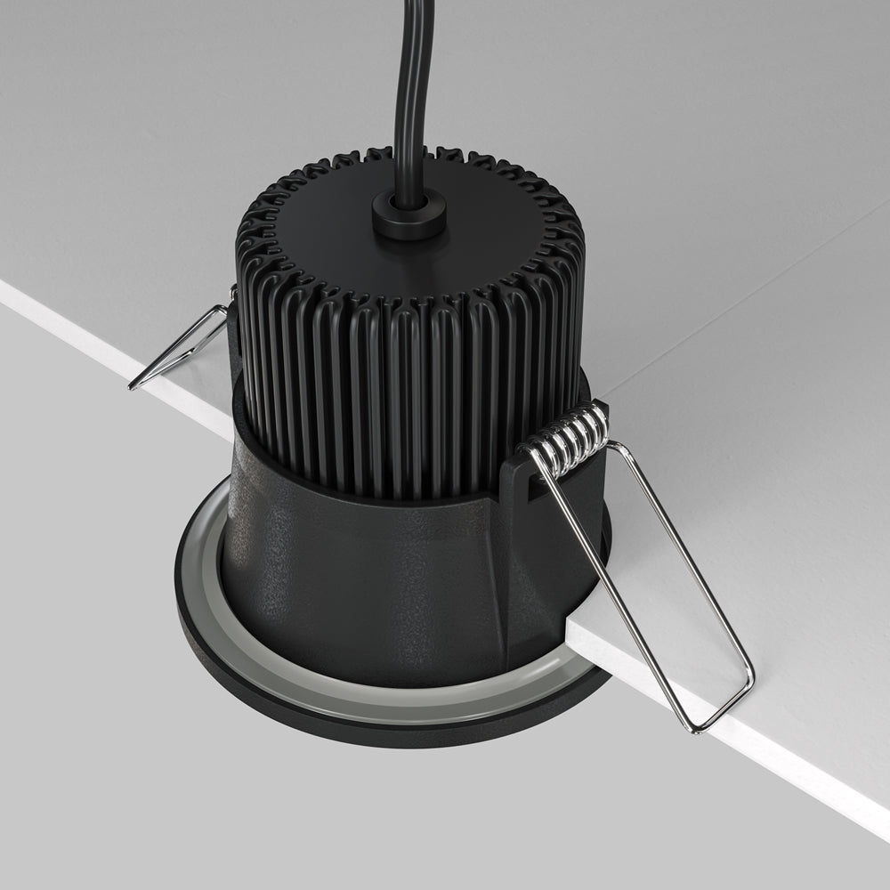 Maytoni Zoom LED 60° süllyesztett kör alakú lámpa, fekete