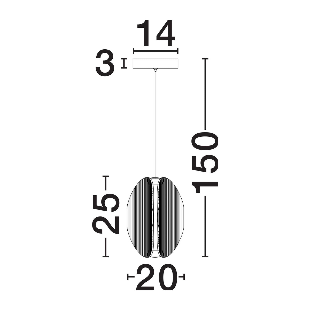 Nova Luce Noir LED függesztett lámpa