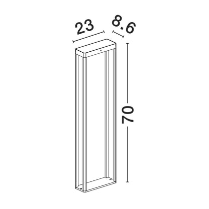 Nova Luce Berni LED solární sloupkové svítidlo IP65